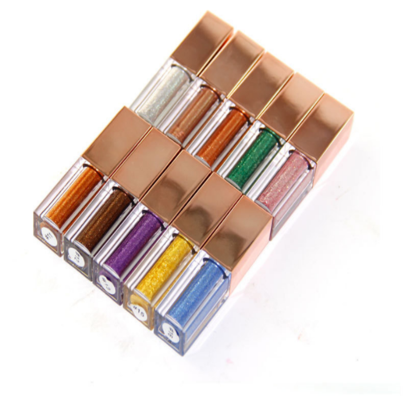 Private label monochromatic pearlescent liquid eyeshadow 10PCS