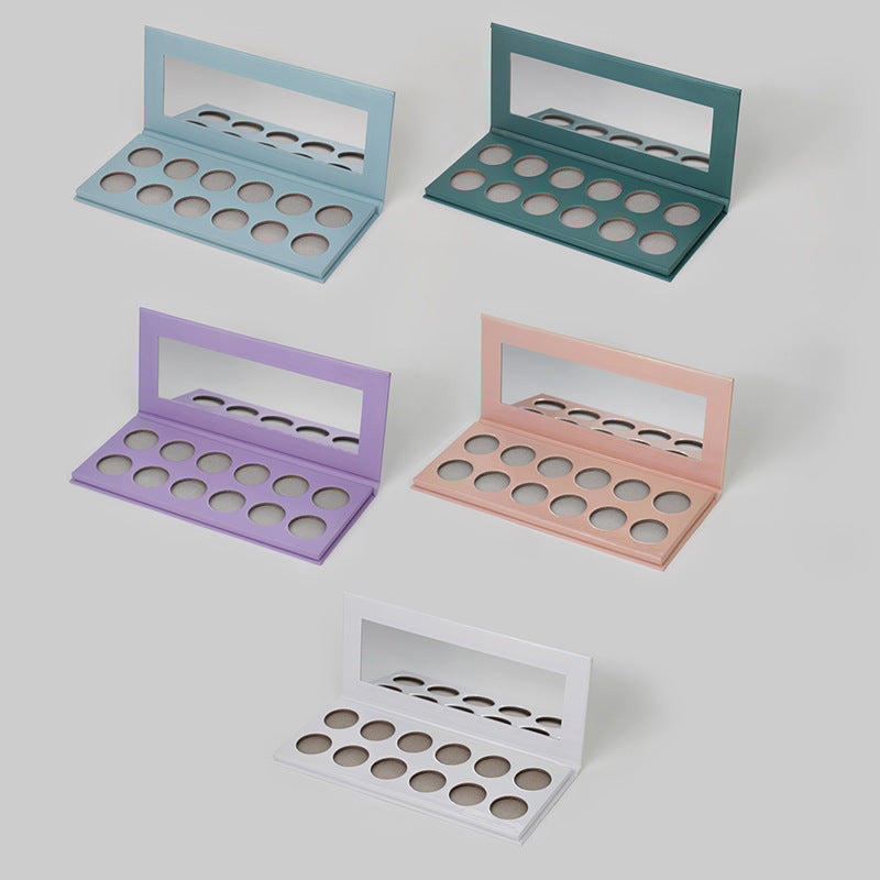 2*6 grid of Private label DIY paper eyeshadow empty Pan-26mm