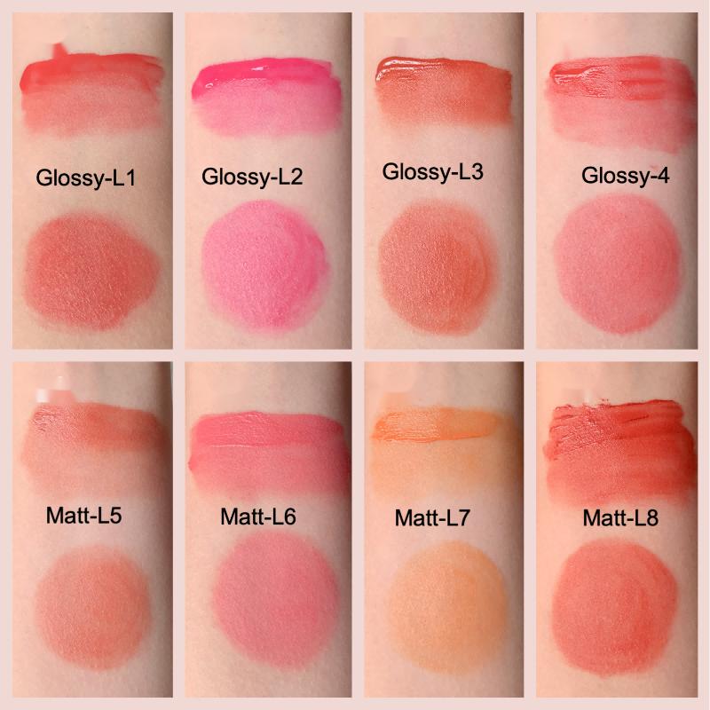 Private label matte moisturizing blush color board