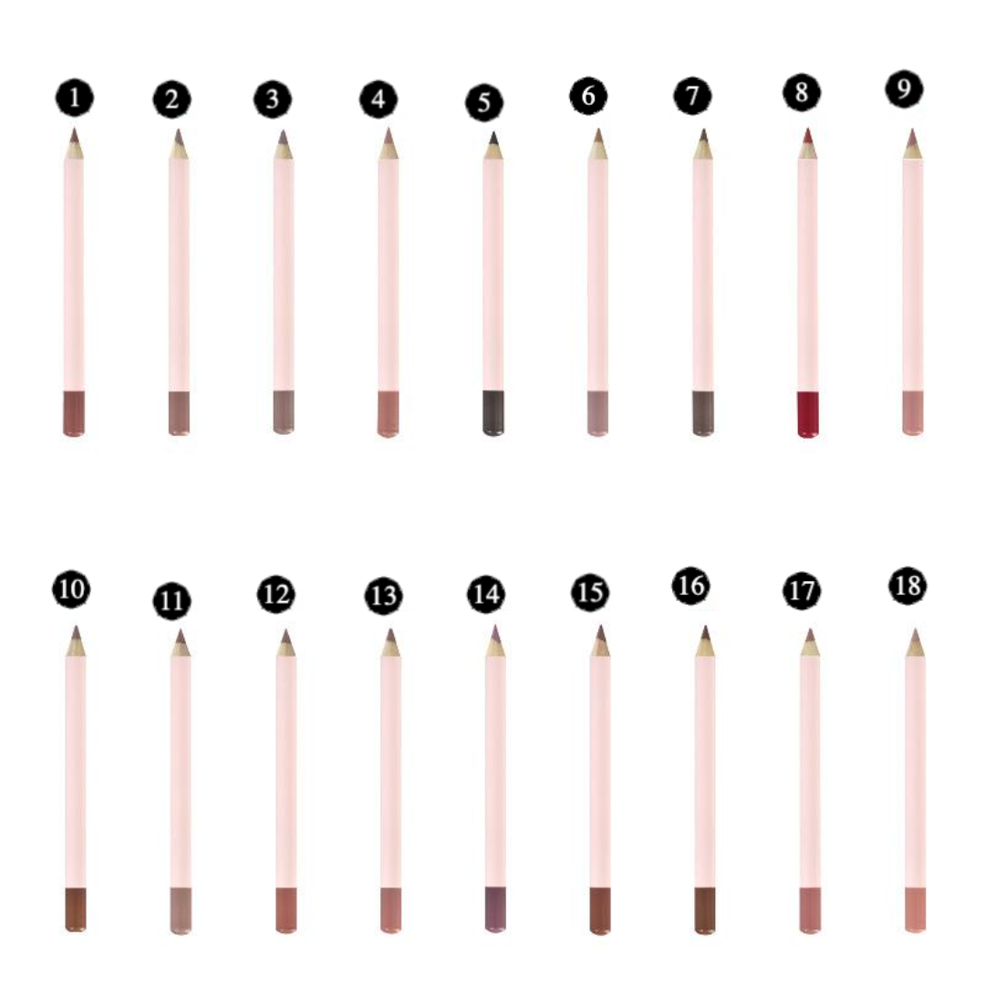 Private Label Lip Liner Pink Wood Tube