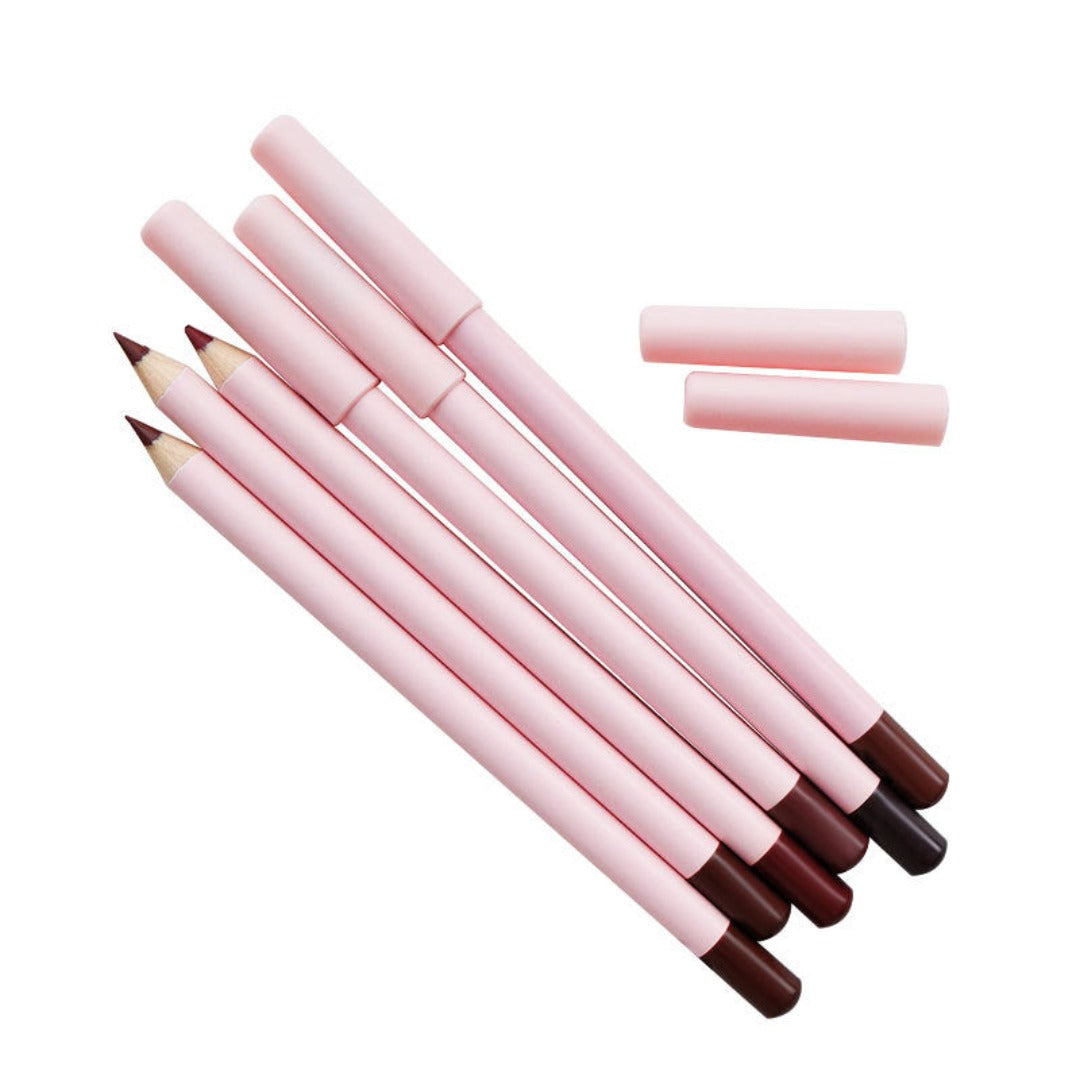 Private Label Lip Liner Pink Wood Tube