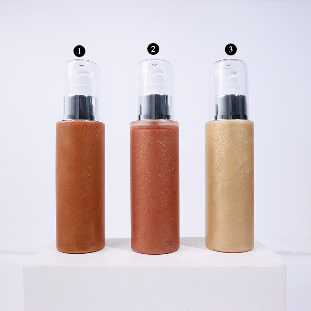 Private Label Body Shimmer Oil Shades Swatch