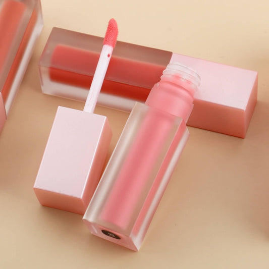 Private label matte moisturizing blush pink cap