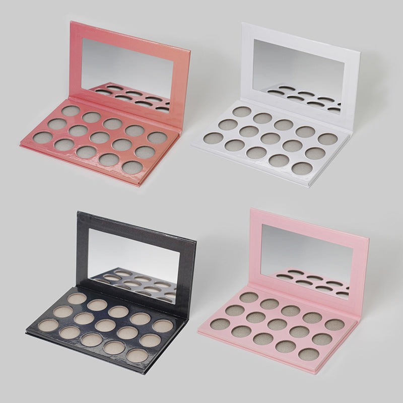 3*5 grid of Private label DIY paper eyeshadow empty Pan-26mm