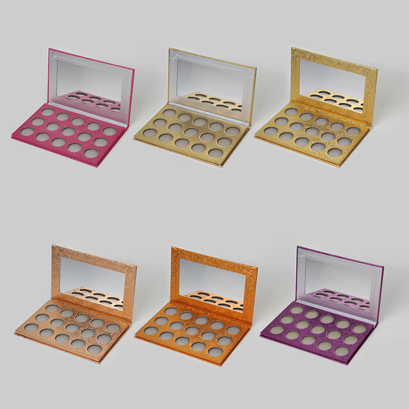 3*5 grid of Private label DIY paper eyeshadow empty Pan-26mm