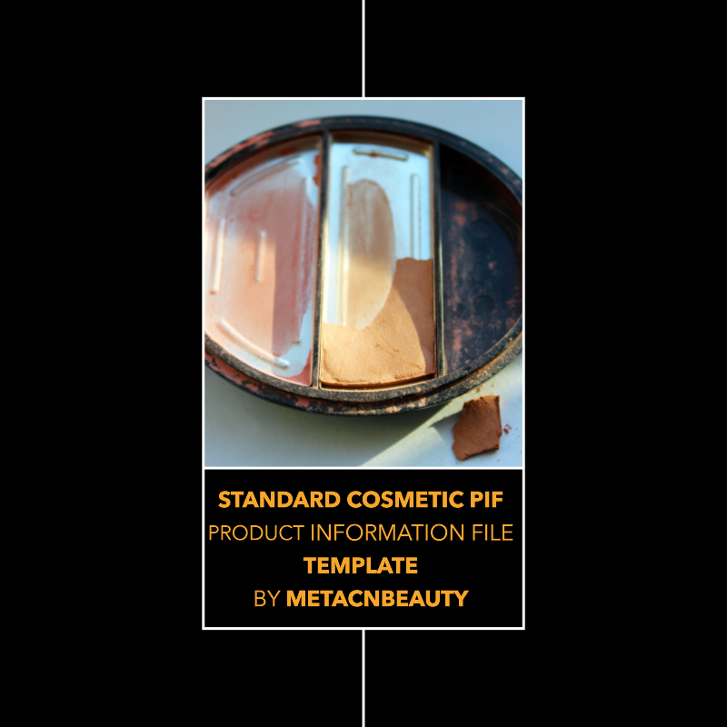 Cosmetic Product Information File (PIF) TEMPLATE COVER