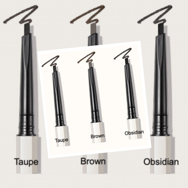 Private label white tube double-ended very fine eyebrow pencil Color board