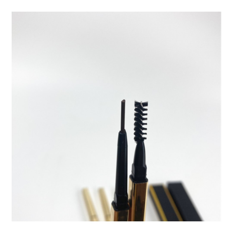 Private label 5 colors triangle rotating eyebrow pencil close up