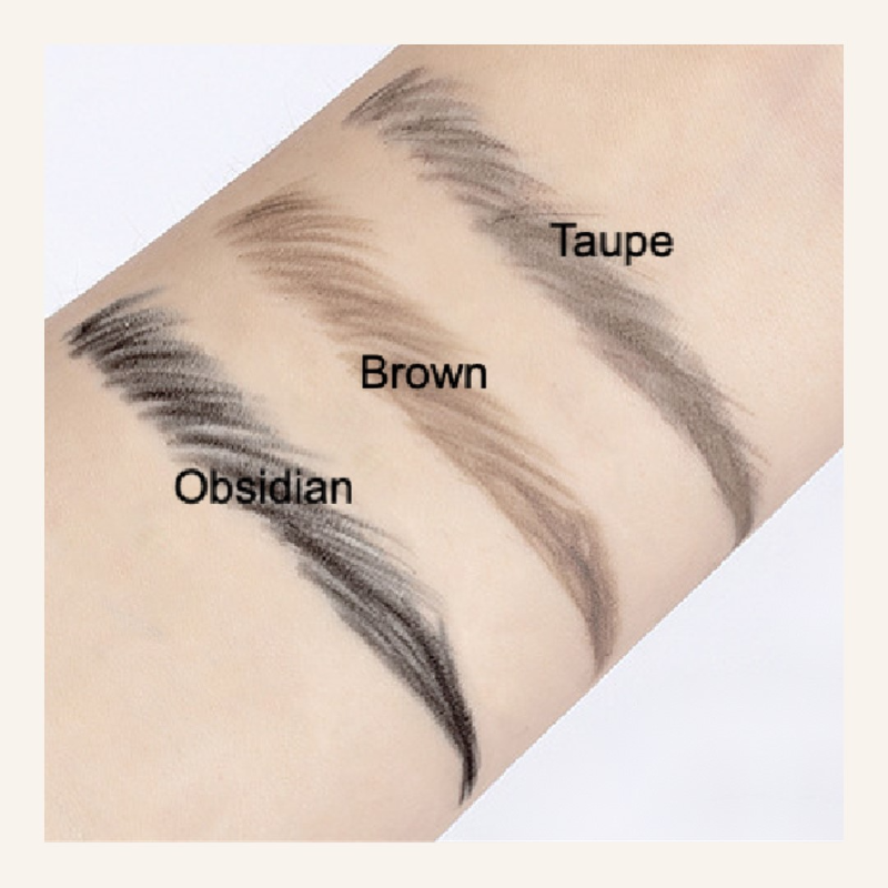 Private label white tube double-ended very fine eyebrow pencil apply in arm