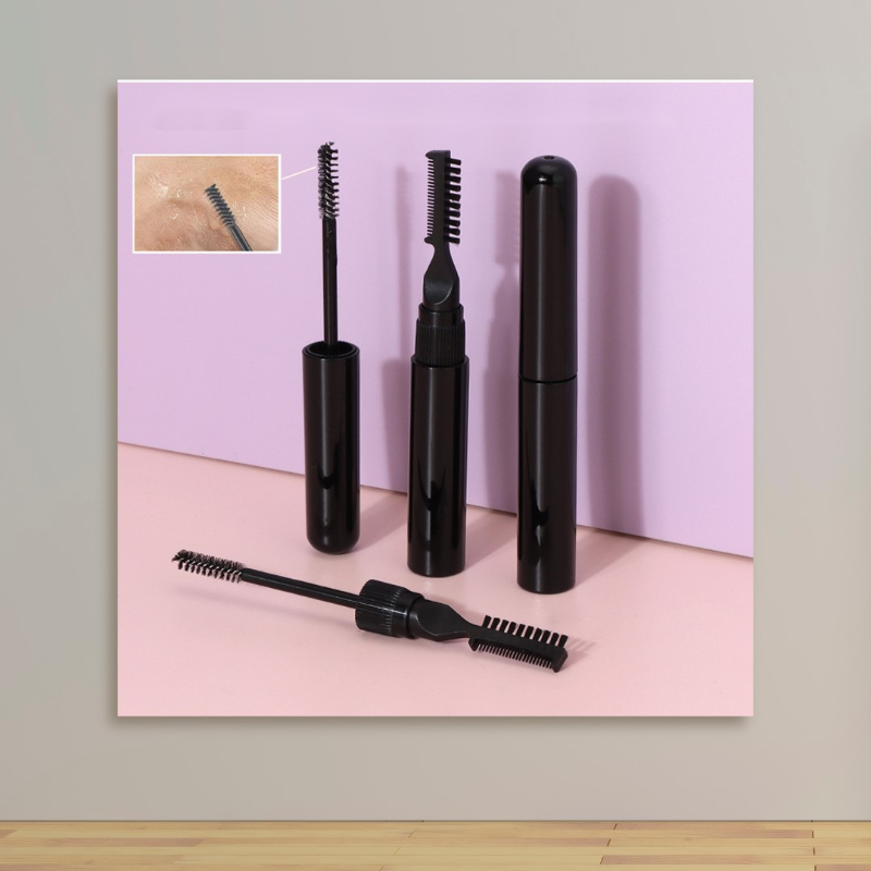 Private label 2 in 1 eyebrow gel black tube