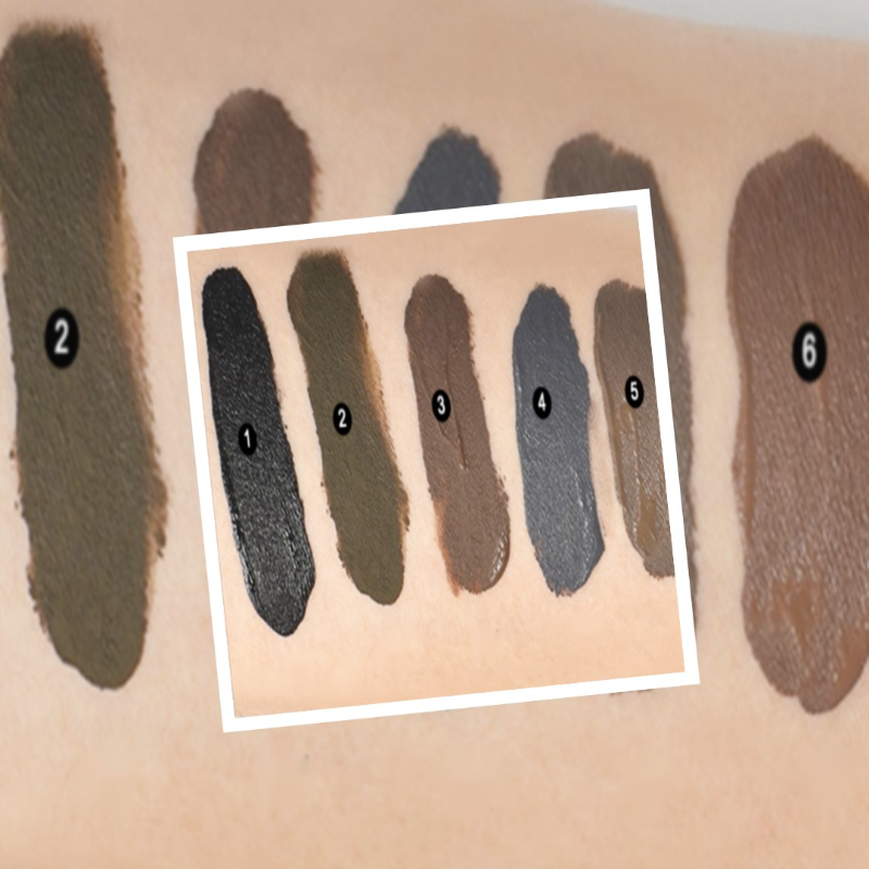 Private label waterproof long lasting eyebrow gel texture color board