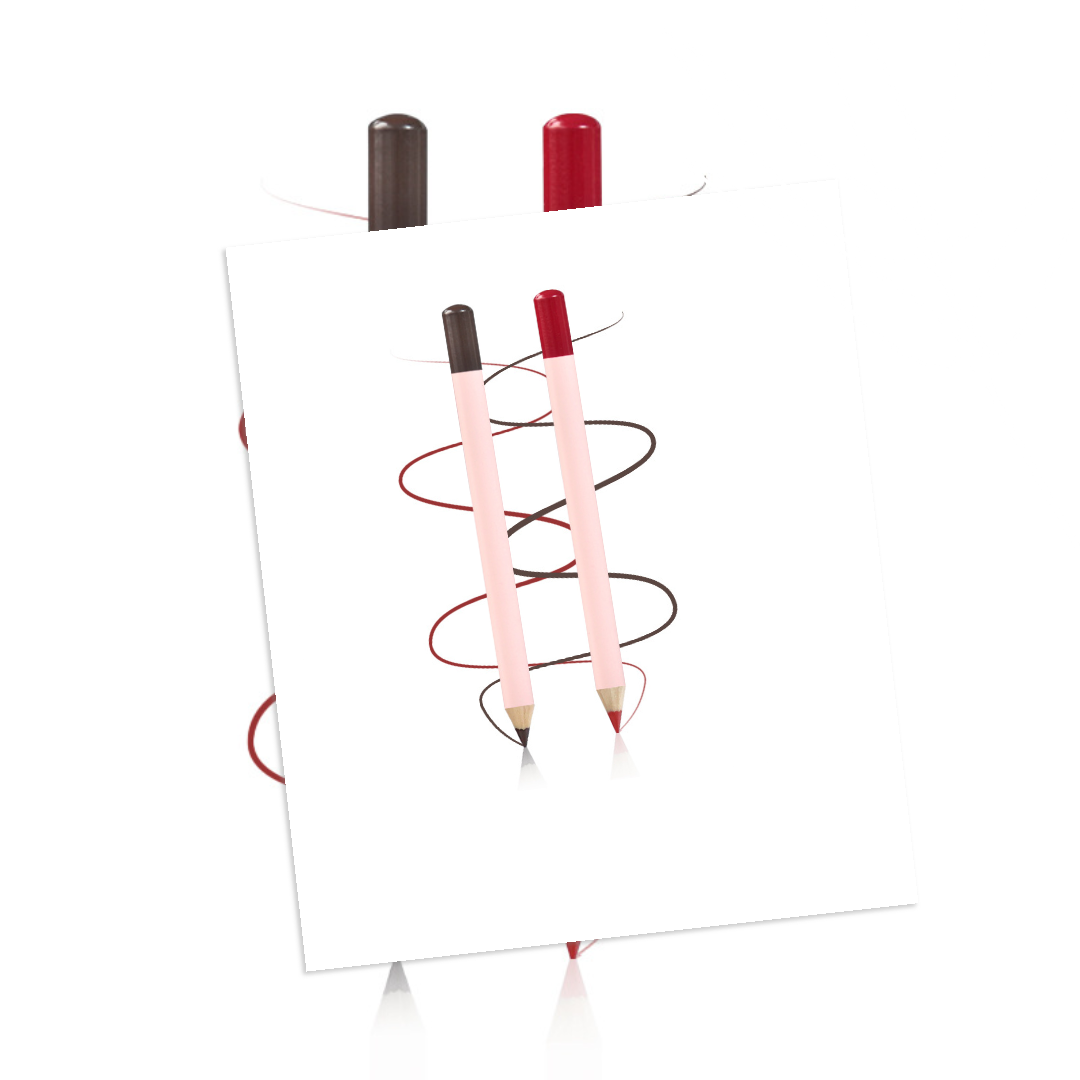 Private Label Lip Liner Pink Wood Tube