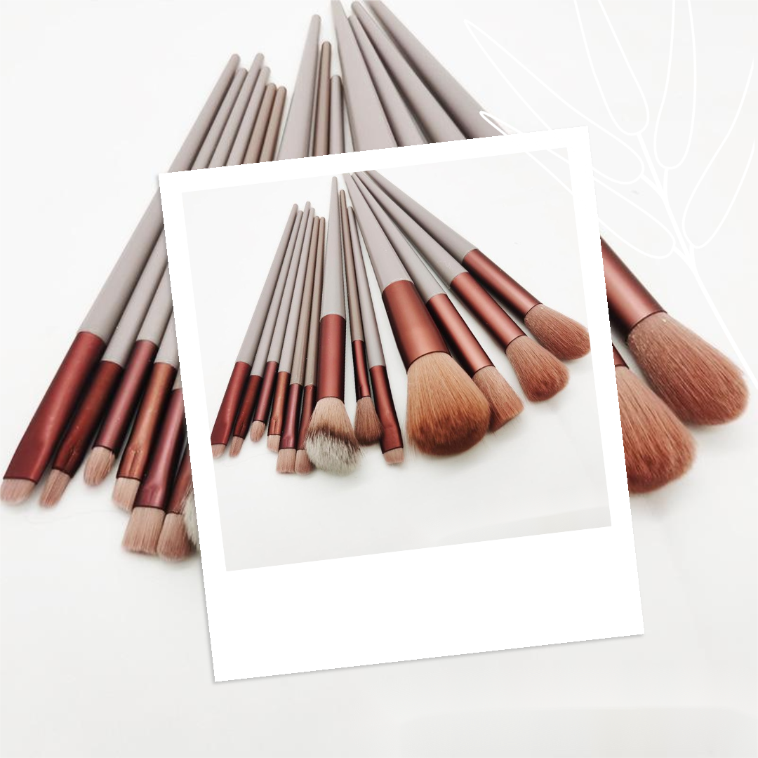 Private Label 13-Piece Synthetic Wool Makeup Brush Set