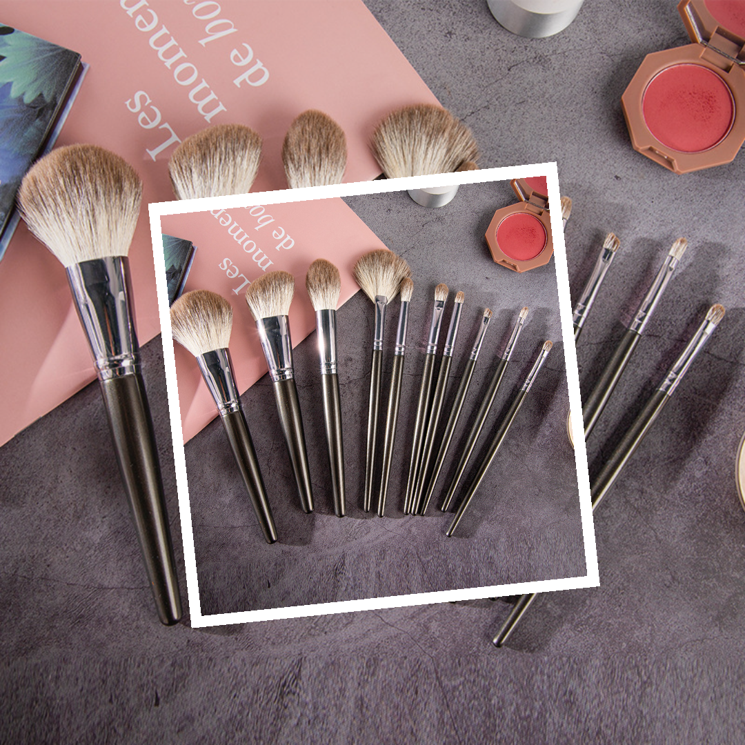 Private Label 10 PCS Snow Fox Hair Makeup Brush Set