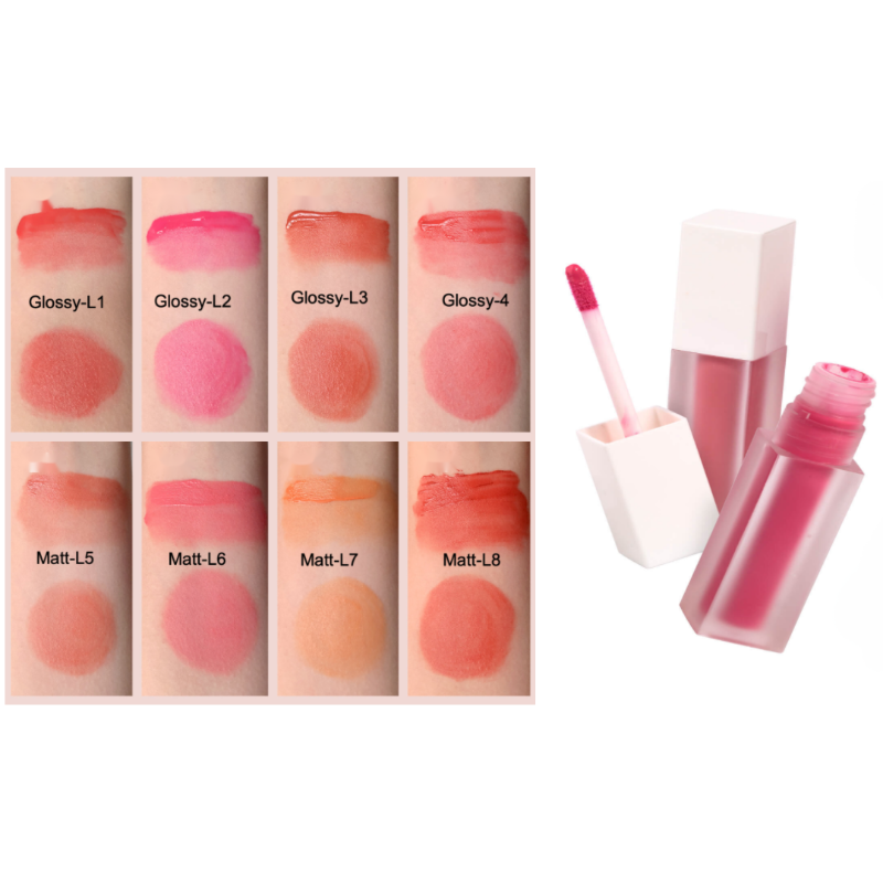 Private label matte moisturizing blush color board with white cap