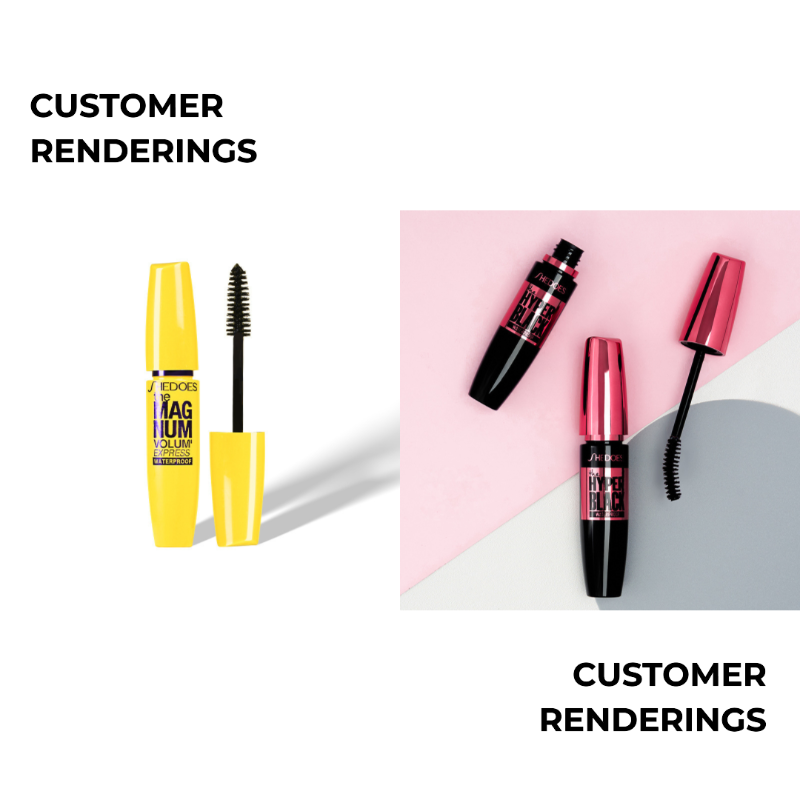 Private label pink fat mascara customer show