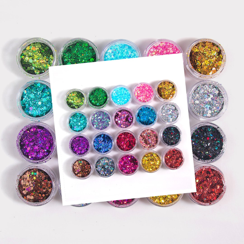 Private label big glitter eyeshadow 20 PCS