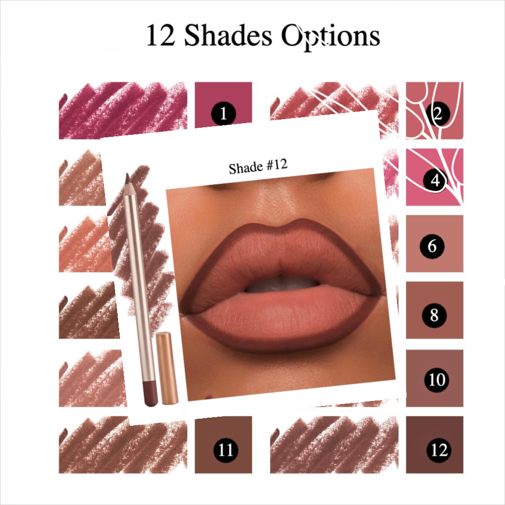 Private Label Nature Matte Smooth Lip Liner Shade#12