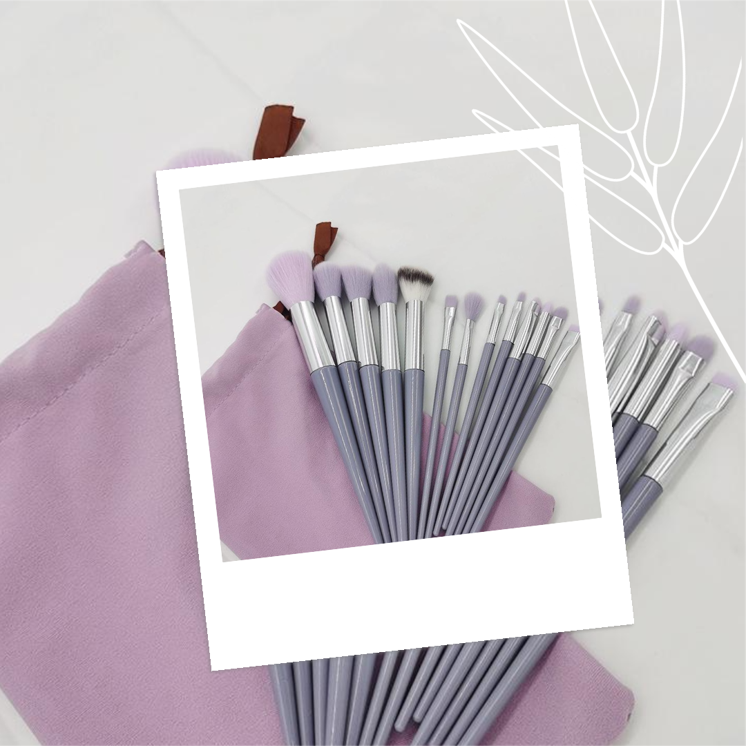 Private Label 13-Piece Synthetic Wool Makeup Brush Set