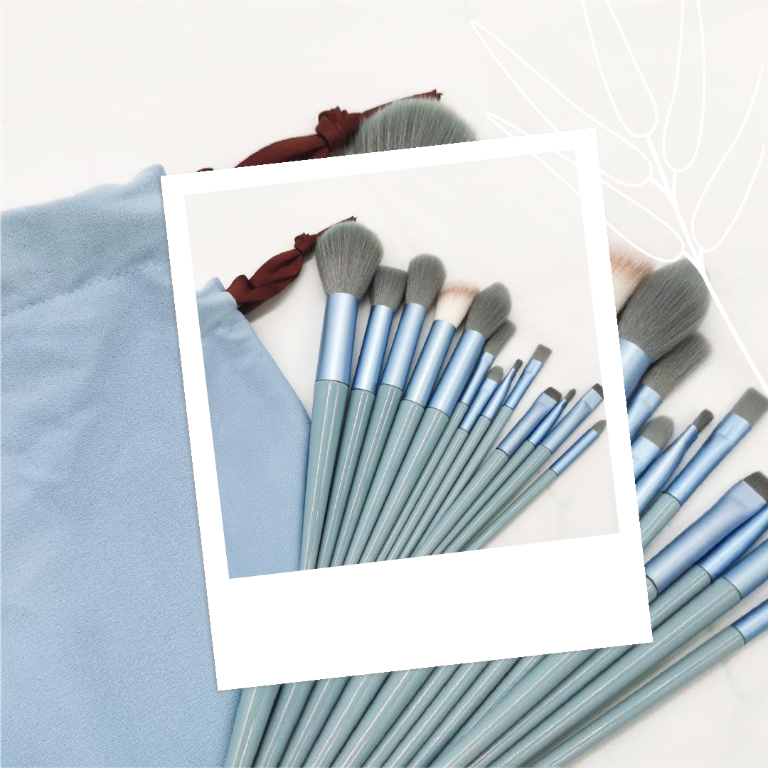 Private Label 13-Piece Synthetic Wool Makeup Brush Set