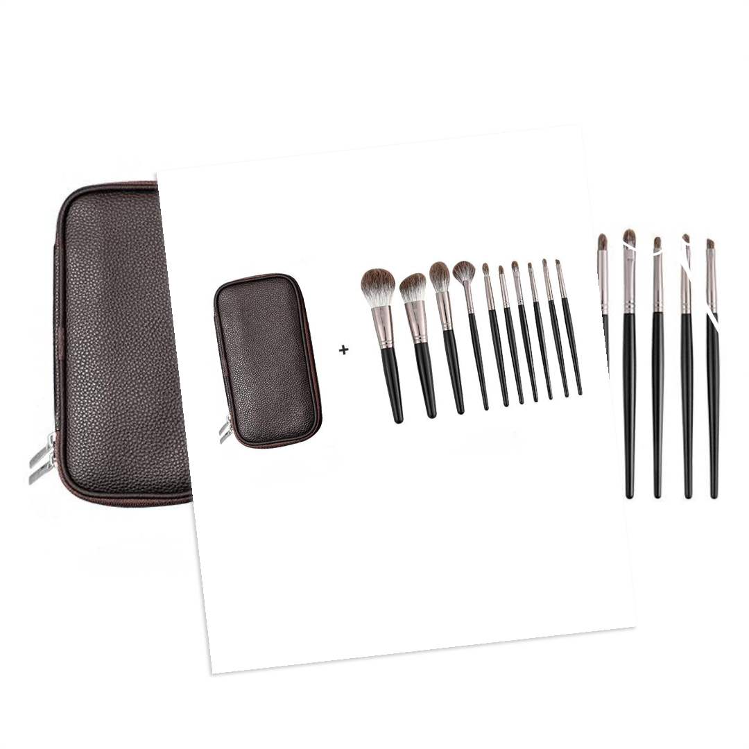 Private Label 10 PCS Snow Fox Hair Makeup Brush Set