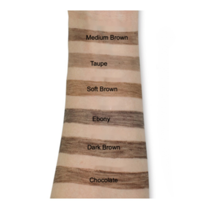Private label automatic rotating double-ended thin eyebrow pencil color board