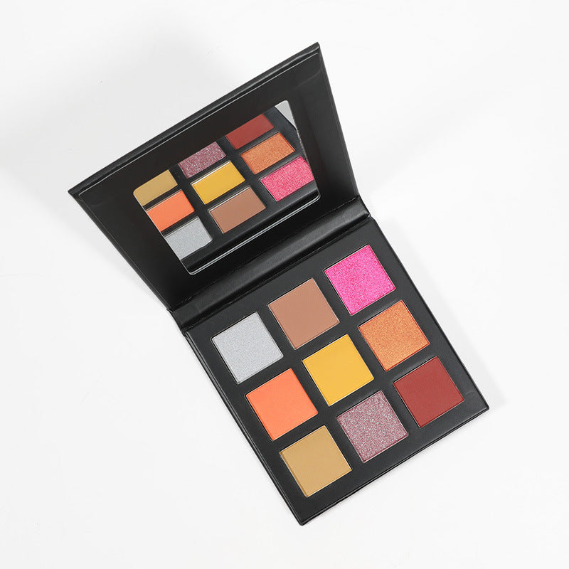 MetaCNBeauty Private Label 9-Color Eye Shadow Palette Black Box