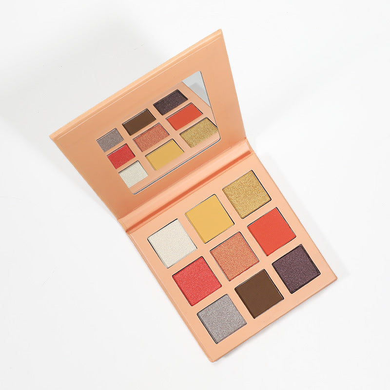 MetaCNBeauty Private Label 9-Color Eye Shadow Palette Orange Box