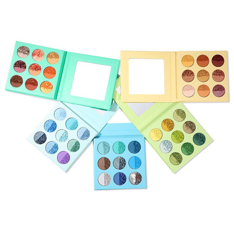 MetaCNBeauty Private Label Round Hole 9 Color Eye Shadow Palette