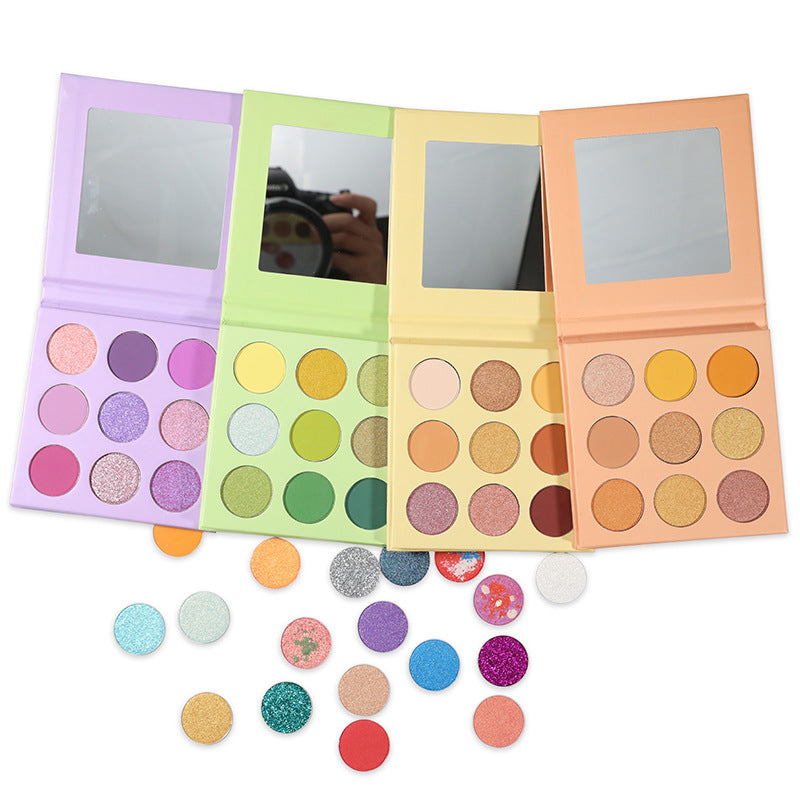 MetaCNBeauty Private Label Round Hole 9 Color Eye Shadow Palette