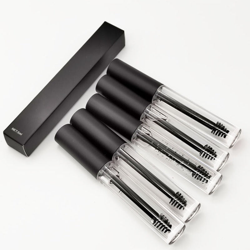 Private label black tube transparent eyebrow shaping liquid 5 PCS with black box