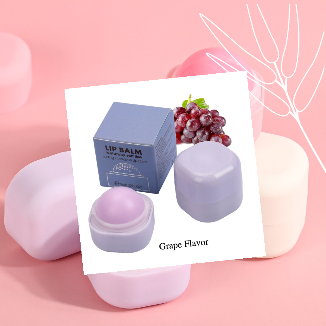 Private Label Fruit Lip Balm Ball 4 Flavor
