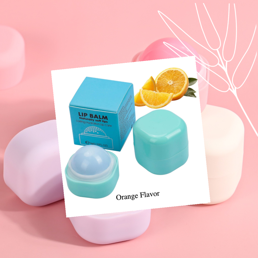Private Label Fruit Lip Balm Ball 4 Flavor