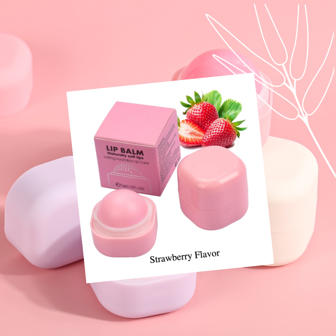 Private Label Fruit Lip Balm Ball 4 Flavor