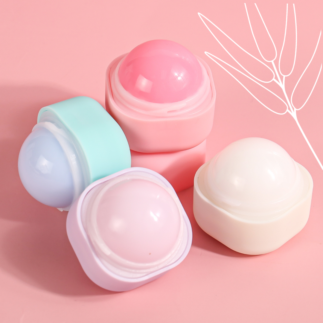 Private Label Fruit Lip Balm Ball 4 Flavor