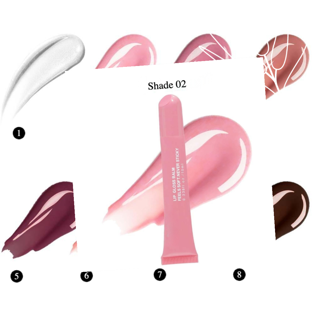 Private Label Natural Non-Sticky Plumping Lip Gloss Shade 02