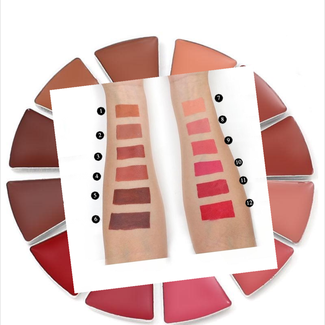 Private Label Nature Multicolor Non-stick Waterproof Matte Lipstick Palette