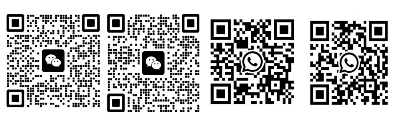 contact us by WeChat and WhatsApp