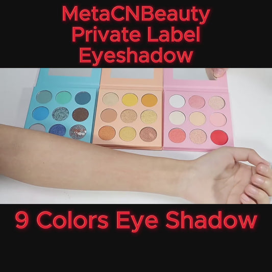 MetaCNBeauty Private Label Round Hole 9 Color Eye Shadow Palette