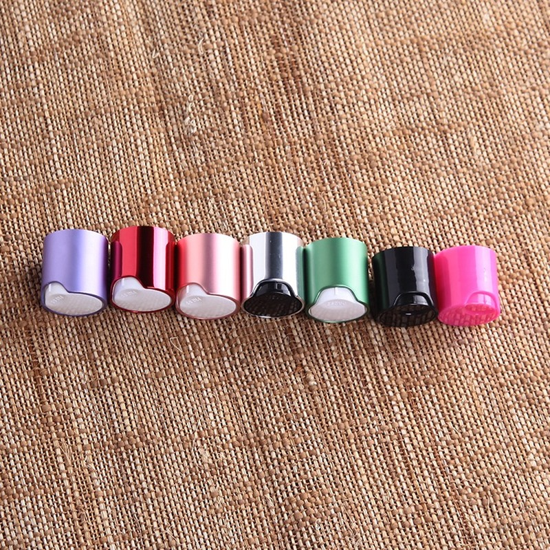 Chrome metallic cosmetic bottle disc top cap