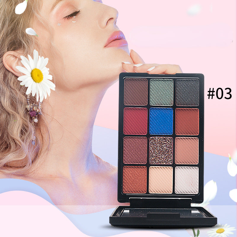 No Logo Pearlescent Matte 12 Colors Eyeshadow Palette