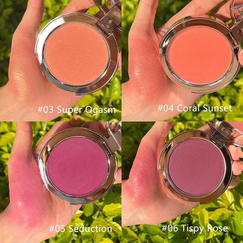7 Colors High Pigment Blush Private Label Single Blush Palette Fine Powder Blush Private Label