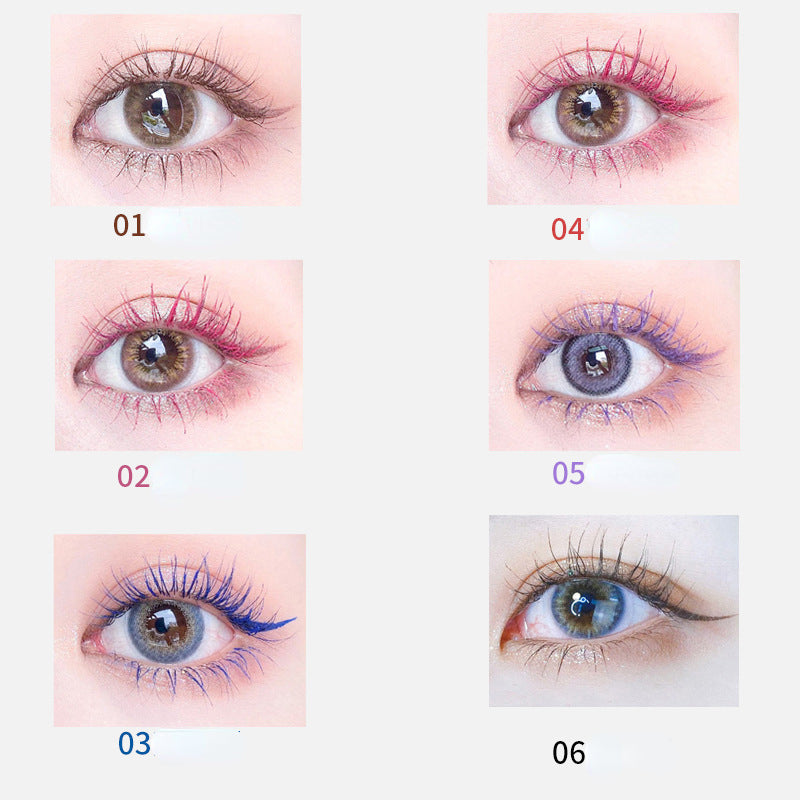 No logo thick slender waterproof and sweatproof color mascara