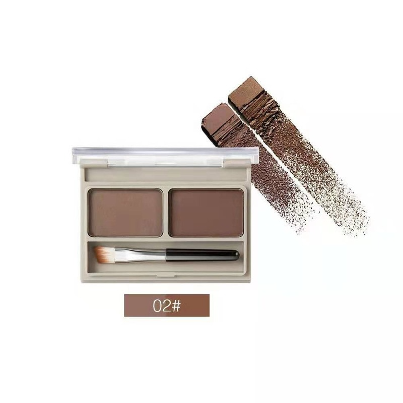 Eyebrow brush + eyebrow pencil + eyebrow powder waterproof two-color eyebrow powder set