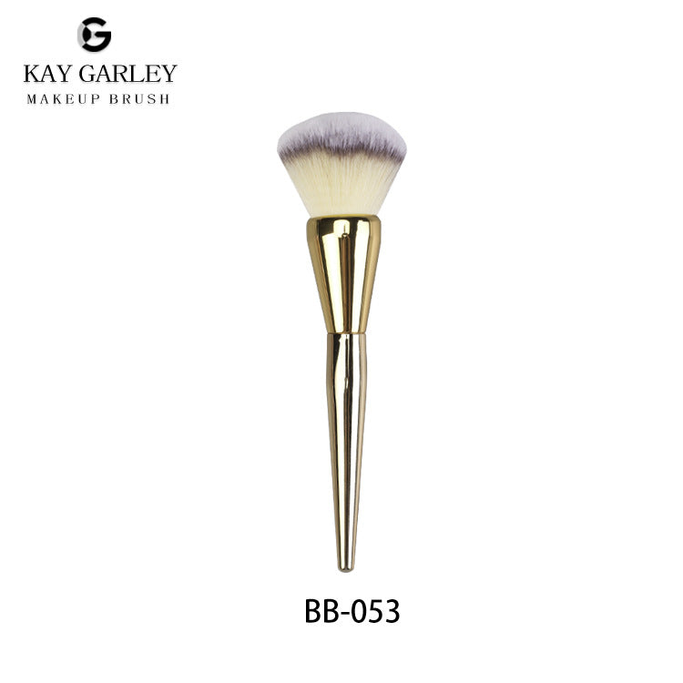 Nylon Bristle Powder Blush Brush with Metal Handle