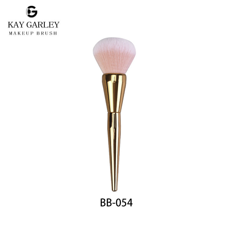 Nylon Bristle Powder Blush Brush with Metal Handle