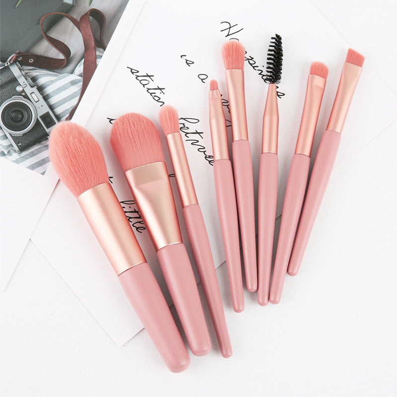 Set of 8 Morandi Matte Mini Makeup Brushes