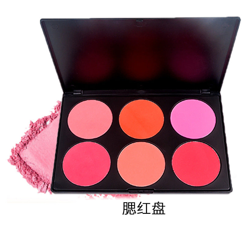 Six-color blush/contour (printable logo in small batches)