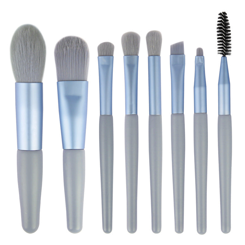 Set of 8 Morandi Matte Mini Makeup Brushes