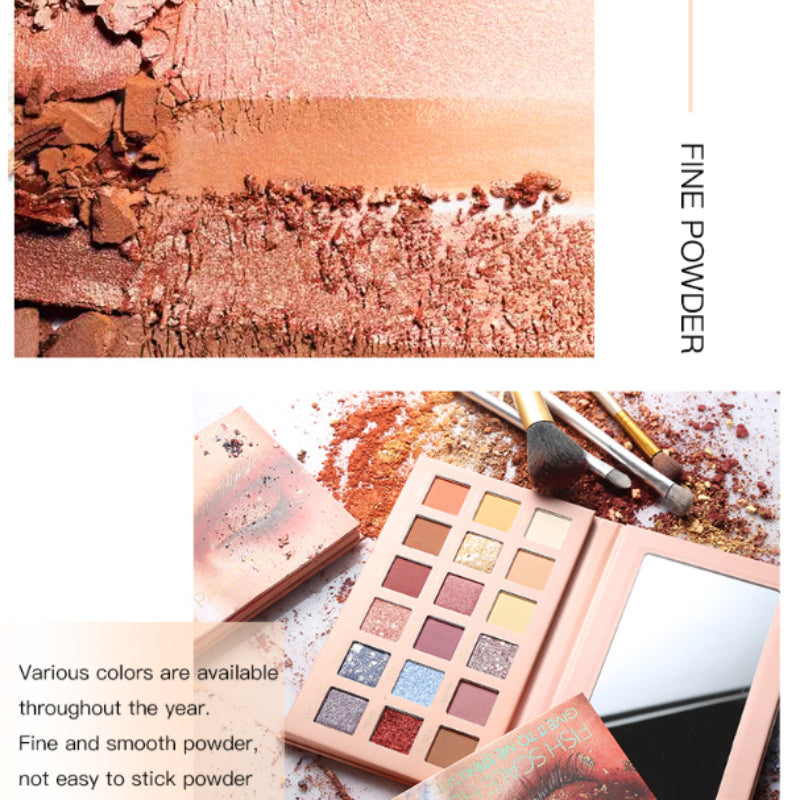 18-color matte pearl burst eyeshadow palette